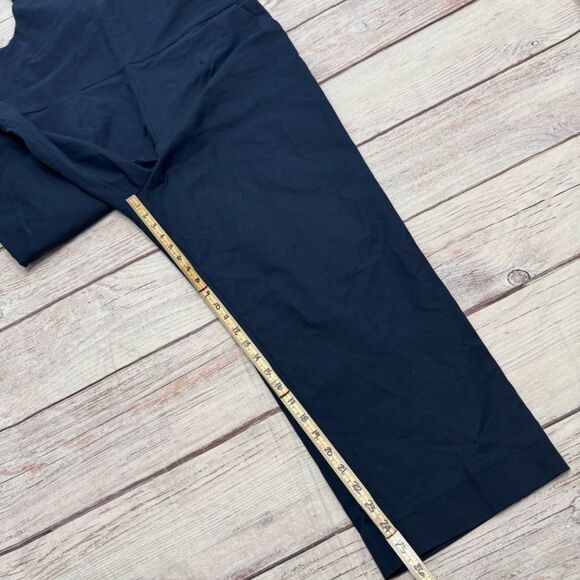 Everlane The Structured Cotton Jumpsuit V-Neck Navy Blue Women's Size 16 NEW - Picture 4 of 10